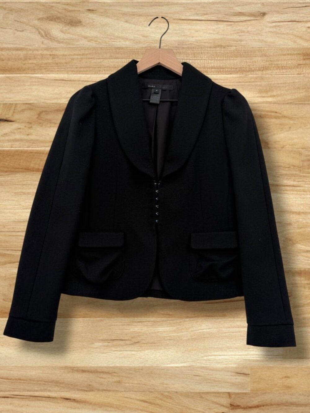 Marc Jacobs‎ Wool Blazer with Silver Hook Closures 4 - Picture 7 of 7